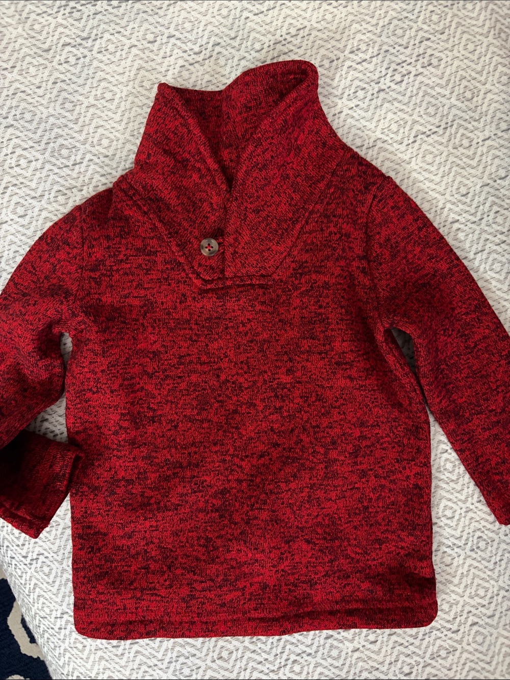 jumping beans Red Marled Shawl Collar Pullover Sweater